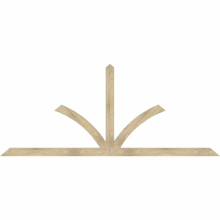 Ekena Millwork Richland Rough Sawn Timber Gable Bracket, Douglas Fir, 108"W x 45"H x 2"D x 4"F, 10/12 Pitch GBW108X45X0204RIC00RDF